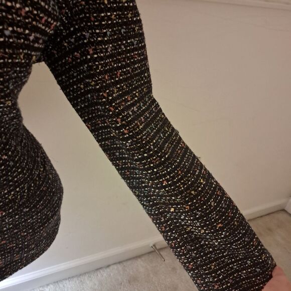 Sag Harbor Tweed Zip-Up Formal Evening Workwear Vintage Blazer Warm Fall Sz 14 - Picture 3 of 10